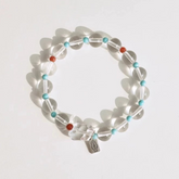 OZ Dunhuang Series WH1001 Clear Quartz Southern Red Agate Turquoise Bracelet